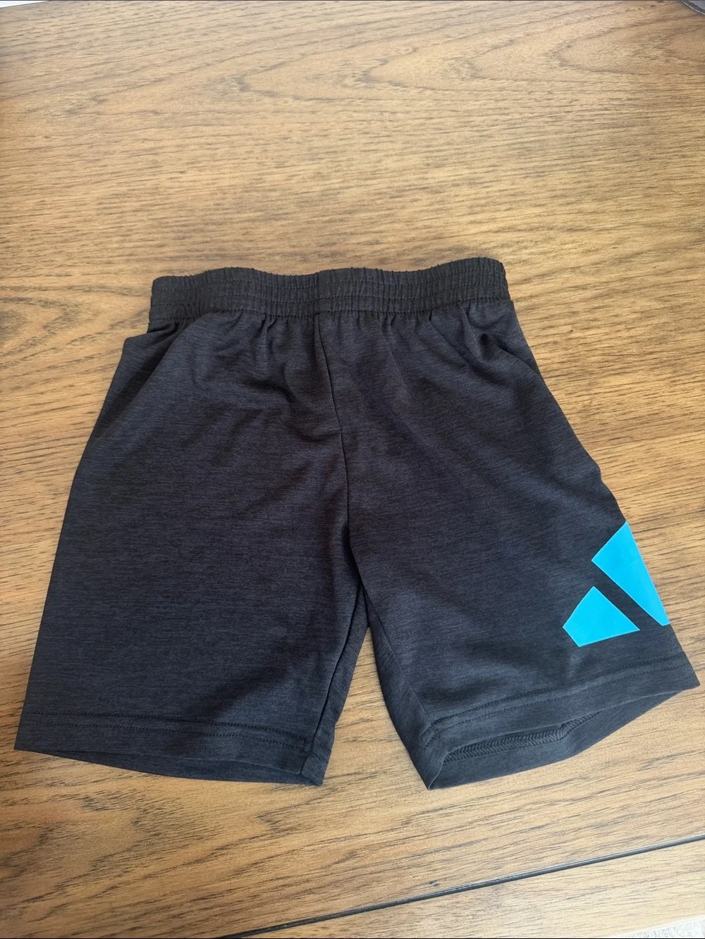 adidas Kids 3-Pack Athletic Shorts in Black & Gray with Blue Accent